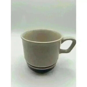 Chateau Stoneware Contemporary Coffee Cup Hand Painted Japan and Salt shaker